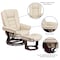 Flash Furniture Beige LeatherSoft Recliner & Ottoman w/ Wood Base BT-7818-BGE-GG - alternate 6